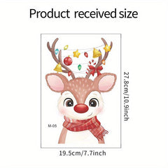 1pc Merry Christmas Toilet Stickers Bathroom Wall Switch Decorative Remova