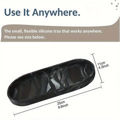 Ceramic Marble Storage Tray Oval Vanity Organizer