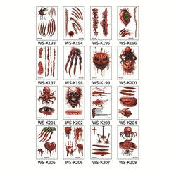 Halloween Toilet Sticker Horror Bleeding Suture Scar Temporary Sticker