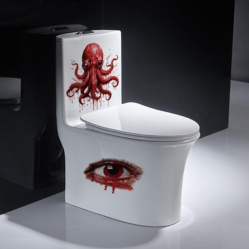 Halloween Toilet Sticker Horror Bleeding Suture Scar Temporary Sticker