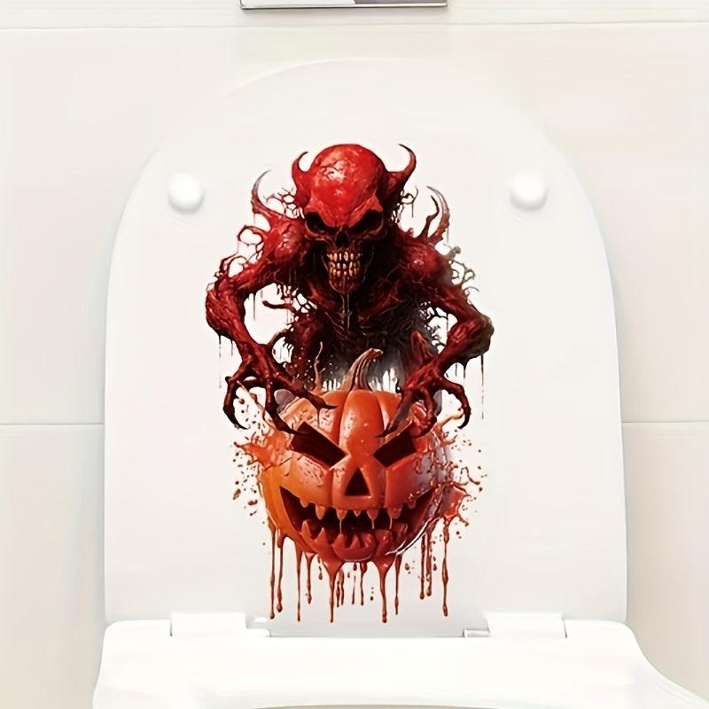 Halloween Toilet Sticker Horror Bleeding Suture Scar Temporary Sticker