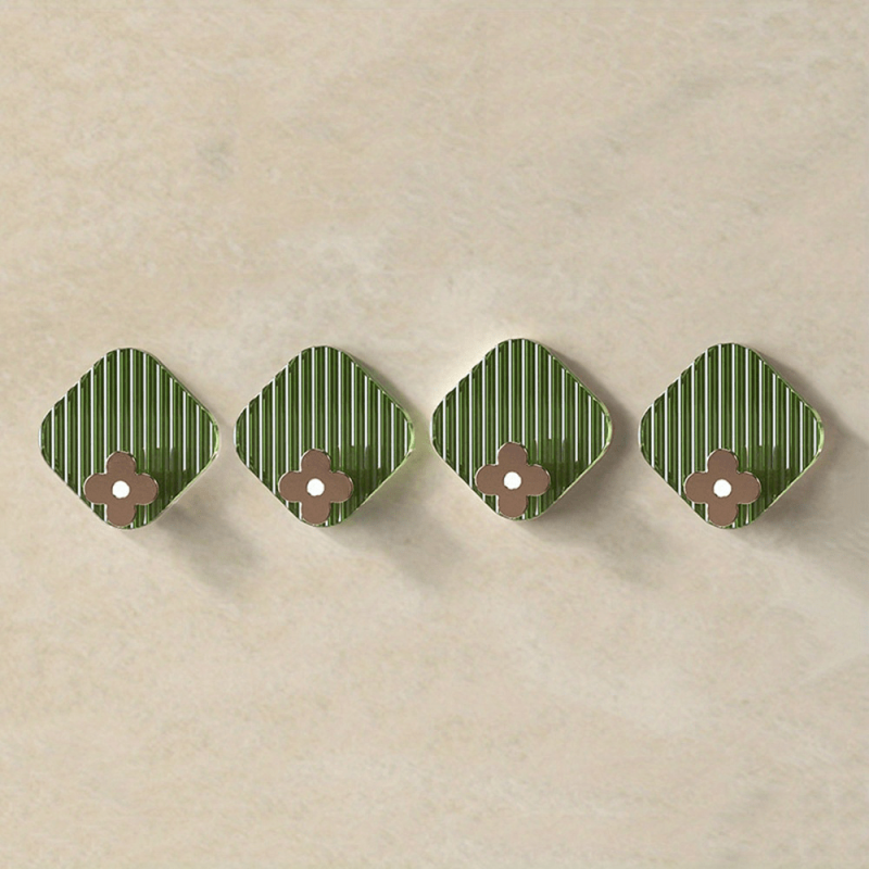 Modern Flower Detail Adhesive Hook for Bathroom and Household