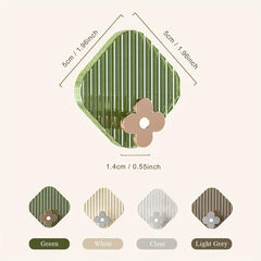 Modern Flower Detail Adhesive Hook for Bathroom and Household