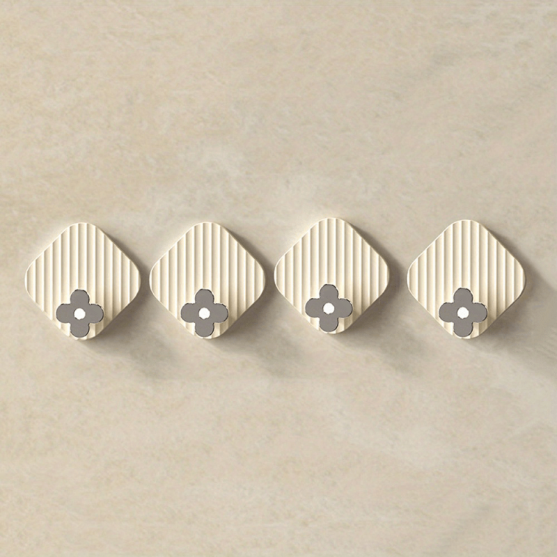 Modern Flower Detail Adhesive Hook for Bathroom and Household