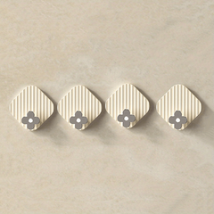 Modern Flower Detail Adhesive Hook for Bathroom and Household