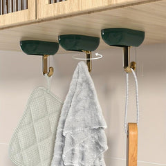 360 Rotatable Rack Bag Coat Towel Hook Bathroom Adhesive