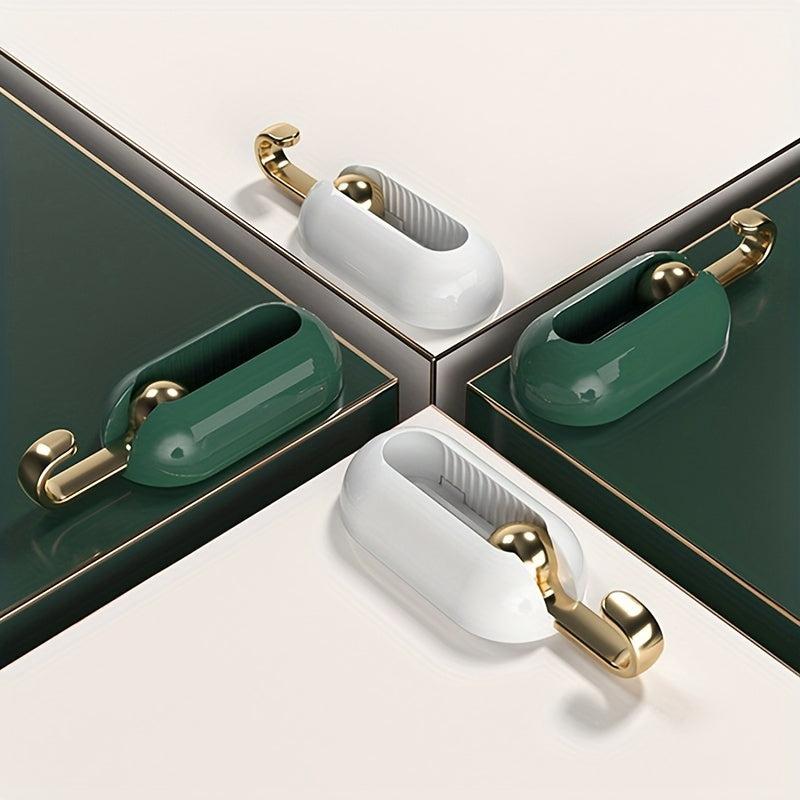 360 Rotatable Rack Bag Coat Towel Hook Bathroom Adhesive