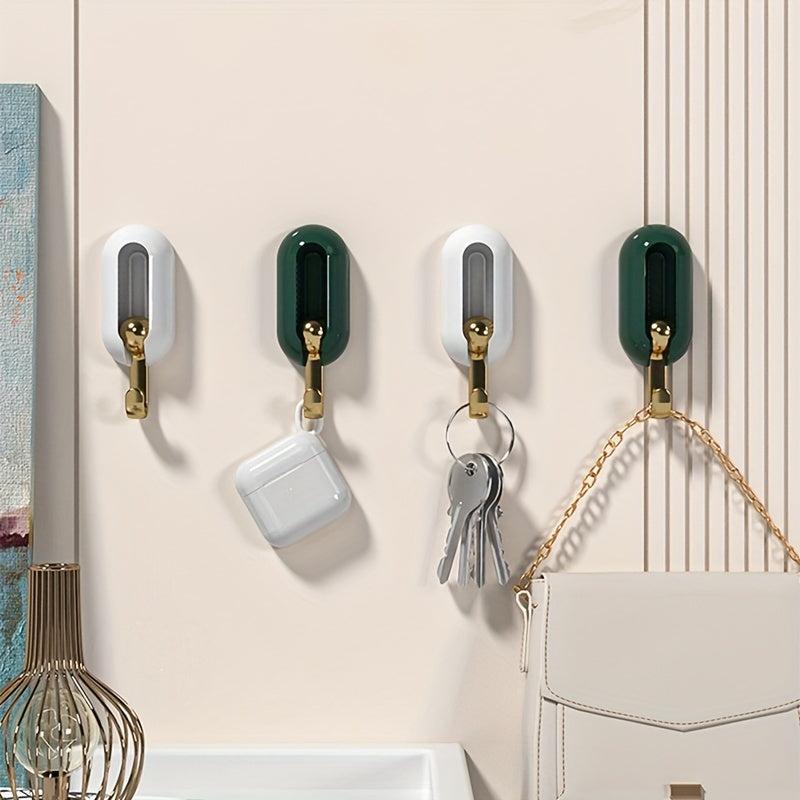 360 Rotatable Rack Bag Coat Towel Hook Bathroom Adhesive