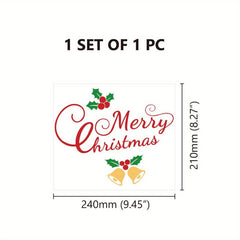 Christmas Tree Toilet Sticker Waterproof Self-Adhesive Transparent Glass Decal