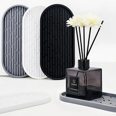Silicone Storage Tray Non-Slip Durable Vanity Organizer