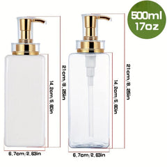 3pcs Bathroom Dispenser Refillable Bath Shampoo Shower Gel Dispensing Bottle