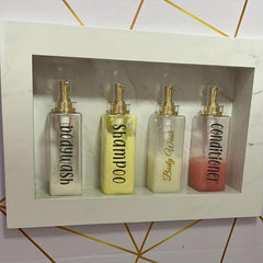 3pcs Bathroom Dispenser Refillable Bath Shampoo Shower Gel Dispensing Bottle