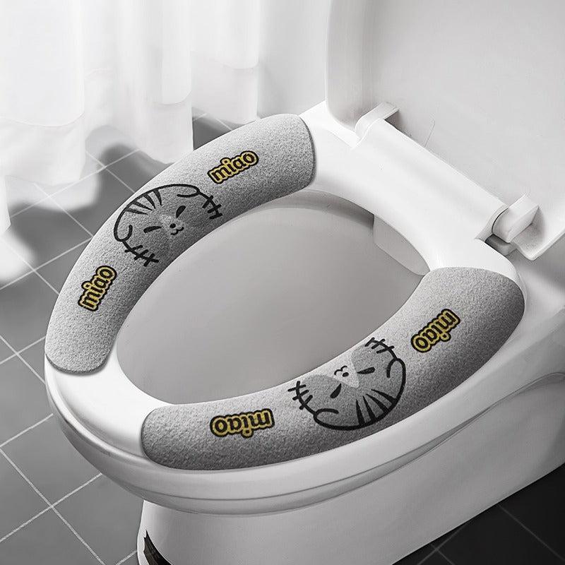 Animal Pattern Toilet Seat Cover Non Slip Mat Four Seasons Self Adhesive