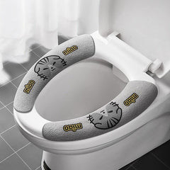 Animal Pattern Toilet Seat Cover Non Slip Mat Four Seasons Self Adhesive