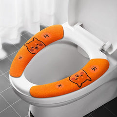 Animal Pattern Toilet Seat Cover Non Slip Mat Four Seasons Self Adhesive