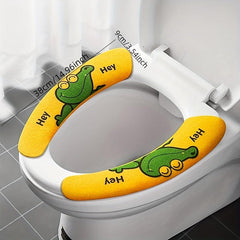Animal Pattern Toilet Seat Cover Non Slip Mat Four Seasons Self Adhesive