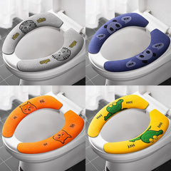 Animal Pattern Toilet Seat Cover Non Slip Mat Four Seasons Self Adhesive