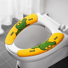 Animal Pattern Toilet Seat Cover Non Slip Mat Four Seasons Self Adhesive