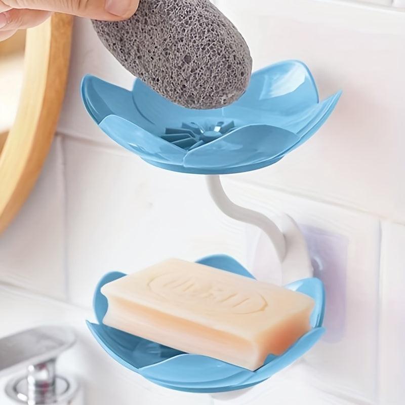 Lotus Shaped Wall Mounted Soap Dish Easy to Clean
