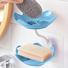 Lotus Shaped Wall Mounted Soap Dish Easy to Clean