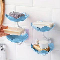 Lotus Shaped Wall Mounted Soap Dish Easy to Clean