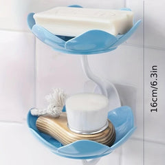 Lotus Shaped Wall Mounted Soap Dish Easy to Clean