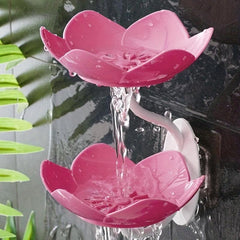 Lotus Shaped Wall Mounted Soap Dish Easy to Clean