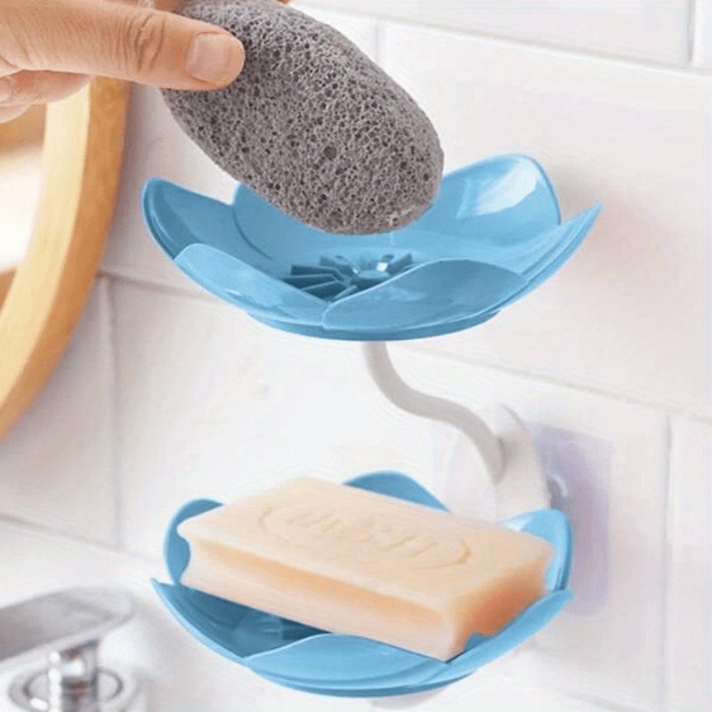 Lotus Shaped Wall Mounted Soap Dish Easy to Clean