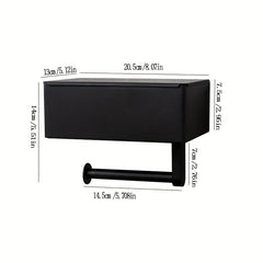Toilet Paper Roll Holder with Storage Rack, Stainless Steel Tissue Holder