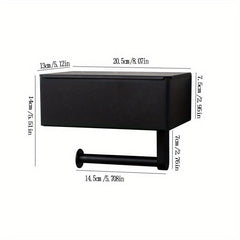 Toilet Paper Roll Holder with Storage Rack, Stainless Steel Tissue Holder