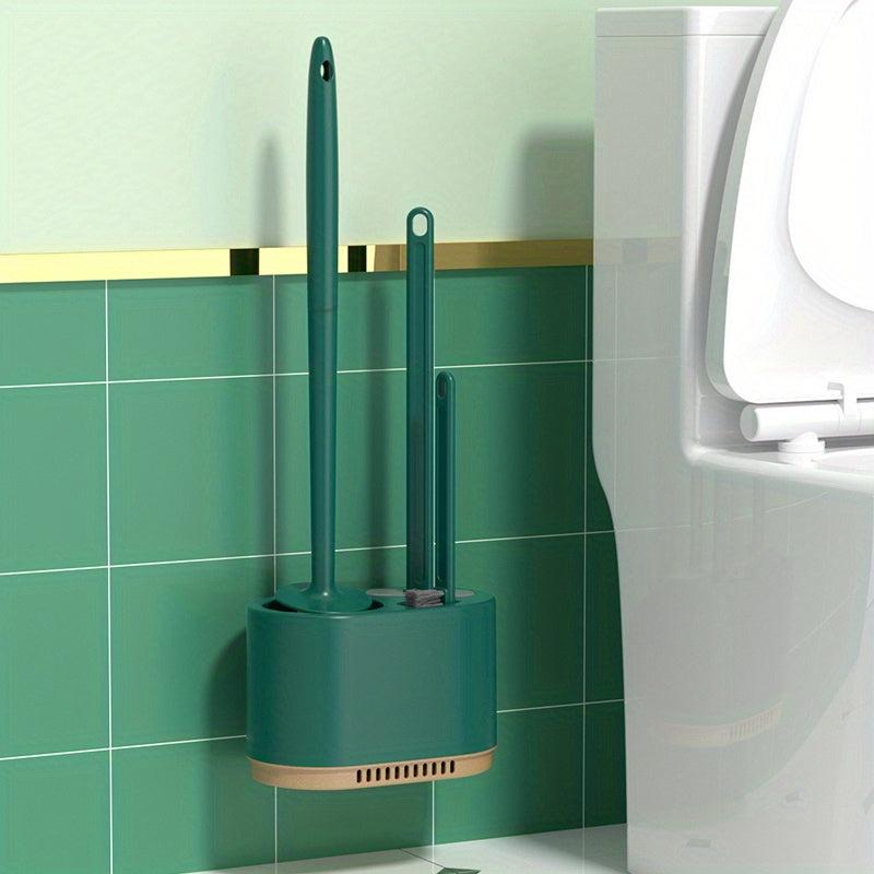 3-in-1 Compact Toilet Brush and Holder Set