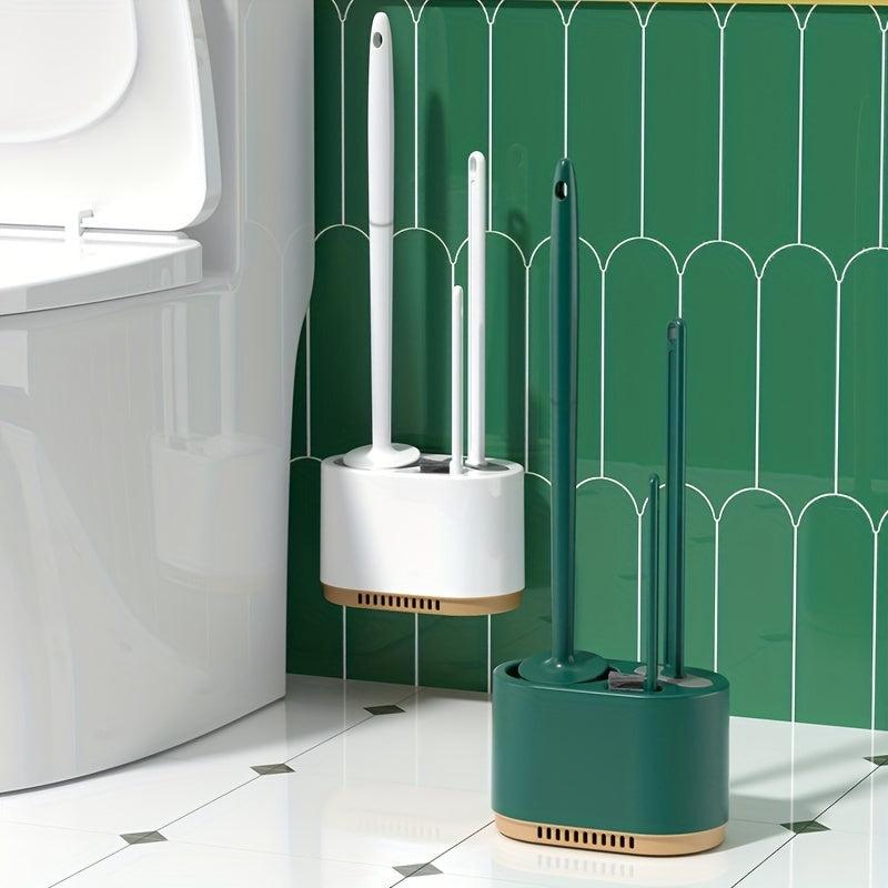 3-in-1 Compact Toilet Brush and Holder Set
