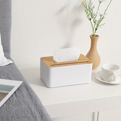 Wooden Tissue Box Stylish Napkin Holder for Home and Office