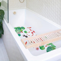 Lotus Fish Bathtub Stickers Bathroom Wall Decals Decorative Appliques