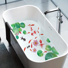 Lotus Fish Bathtub Stickers Bathroom Wall Decals Decorative Appliques