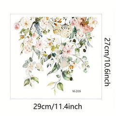 Green Plant Leaf Flower Toilet Sticker Self Adhesive Lid Sticker