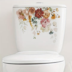Green Plant Leaf Flower Toilet Sticker Self Adhesive Lid Sticker