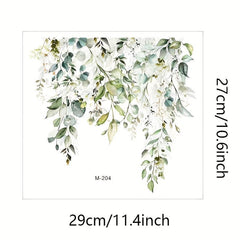 Green Plant Leaf Flower Toilet Sticker Self Adhesive Lid Sticker