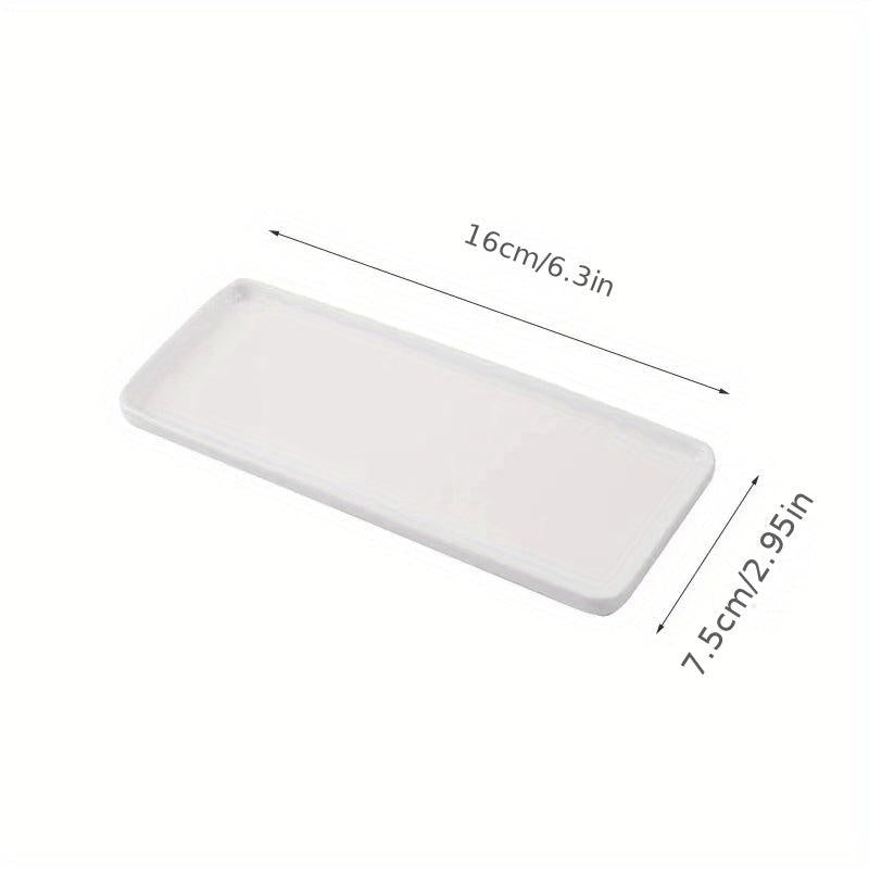 Ceramic Vanity Tray Rectangular Bathroom Small Tray