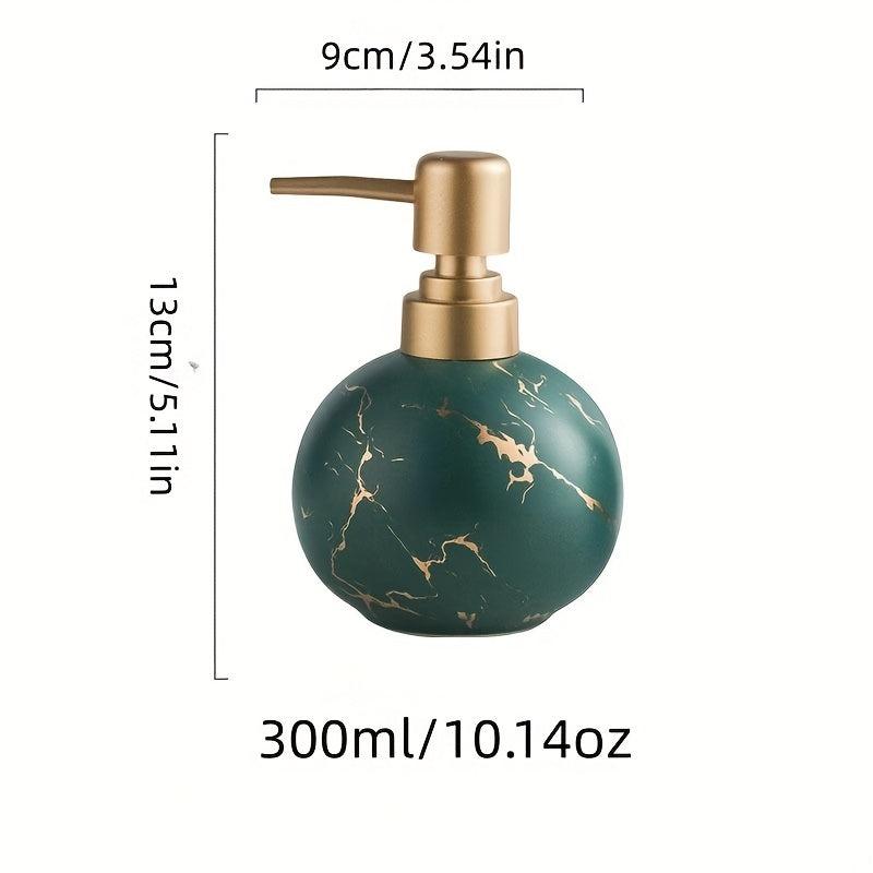 Marble Ceramic Soap Dispenser Countertop Lotion Bottle With Pump Bathroom