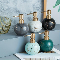 Marble Ceramic Soap Dispenser Countertop Lotion Bottle With Pump Bathroom
