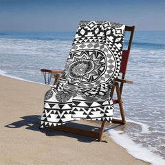 Large Flower Print Beach Towel Sand Quick Drying Essential Vacation Accessory
