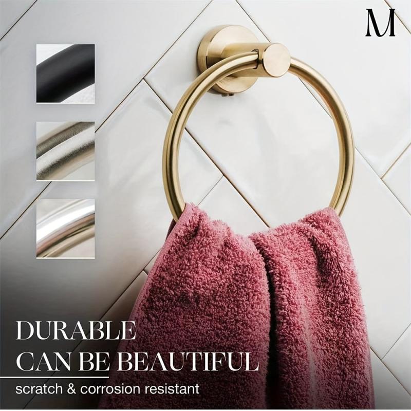 Round Towel Ring Stainless Steel Towel Rack Bathroom Accessories