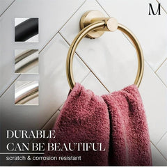 Round Towel Ring Stainless Steel Towel Rack Bathroom Accessories