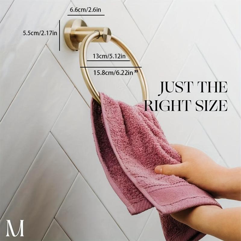 Round Towel Ring Stainless Steel Towel Rack Bathroom Accessories