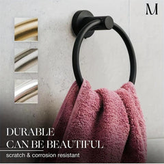 Round Towel Ring Stainless Steel Towel Rack Bathroom Accessories