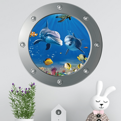 Sea World Toilet Lid Decal Self Adhesive Wall Sticker Bathroom Decor