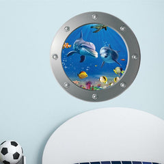 Sea World Toilet Lid Decal Self Adhesive Wall Sticker Bathroom Decor