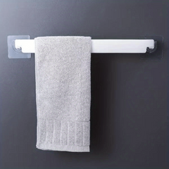 Punching Towel Rack with 2 Hooks for Home Kitchen Bathroom