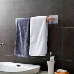 Punching Towel Rack with 2 Hooks for Home Kitchen Bathroom